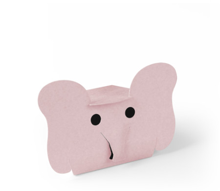 Boîte en carton en forme de lapin sympathique