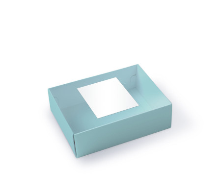 Boîte à macarons avec bande transparente