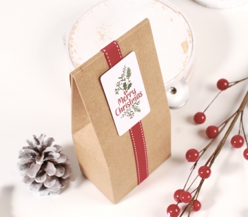 Caja tipo bolsa para regalos de Navidad