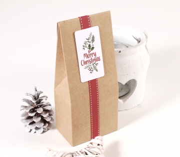 Caja tipo bolsa para regalos de Navidad