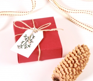 Small square Christmas gift box