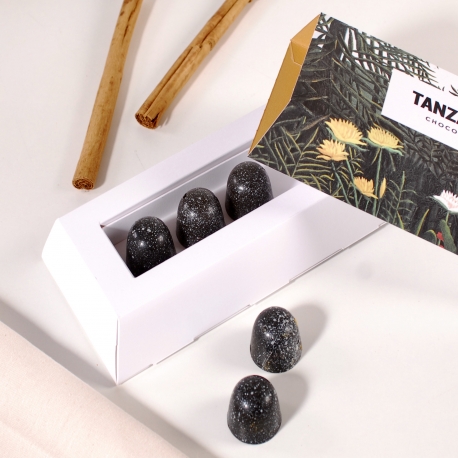 Caja rectangular para bombones de chocolate