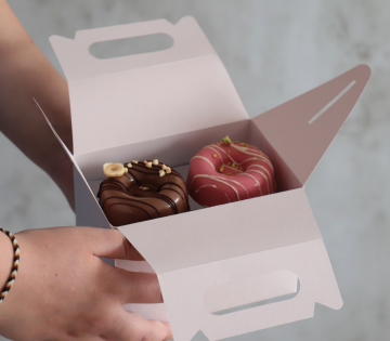 Take-Away-Picknick-Schachtel für Donuts