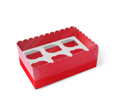 Caja para 6 Cupcakes, Magdalenas o Cookies