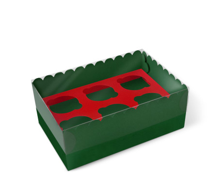 Caja para 6 Cupcakes, Magdalenas o Cookies