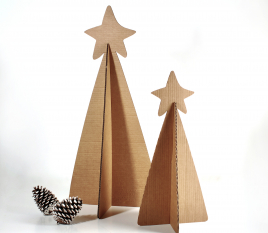 Cardboard Christmas trees