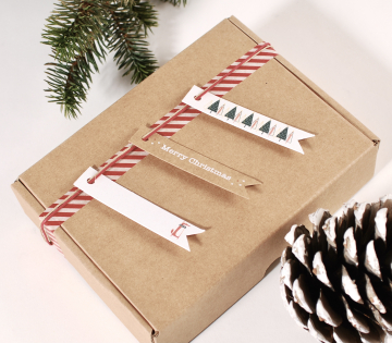 Caja de envío decoración navideña