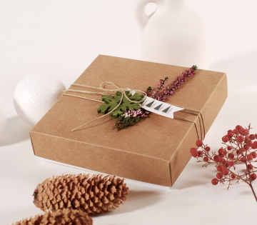 Schachtel für Pralinen eco weihnachten