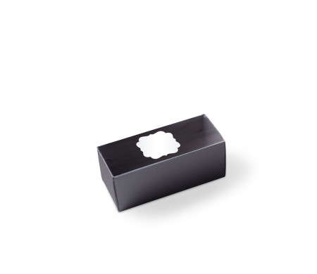Macaron box with a Clear Plastic Strip