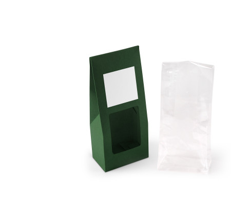 Caja con ventana para alimentación