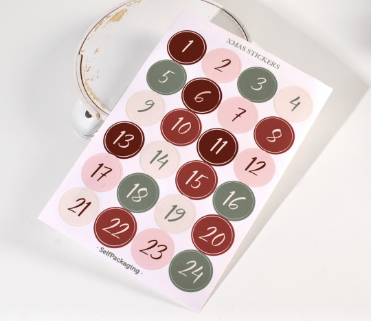 Number stickers for Advent Calendars