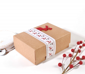 Caja tapa y base para regalos de navidad