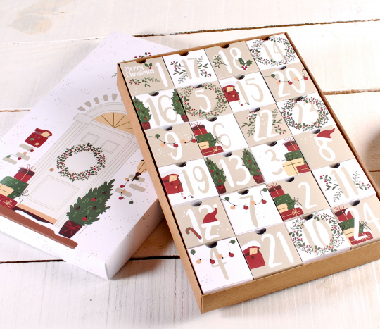 Advent calendar with small boxes