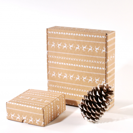 Square shipping boxes for Christmas