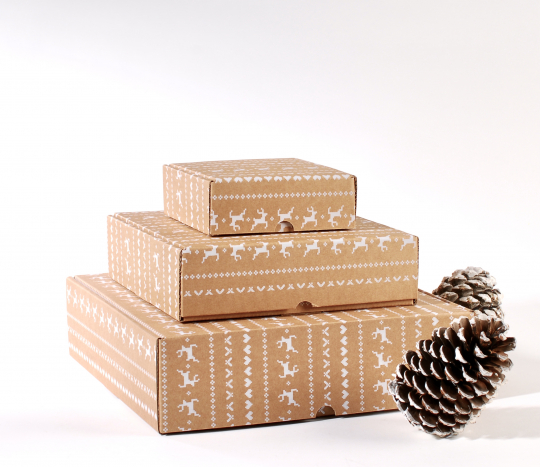 Cajas cuadradas para envíos especial Navidad