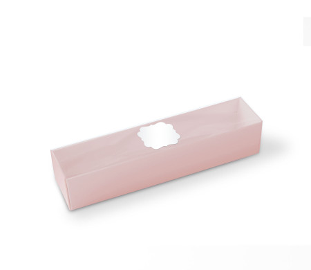 Macaron box with a Clear Plastic Strip