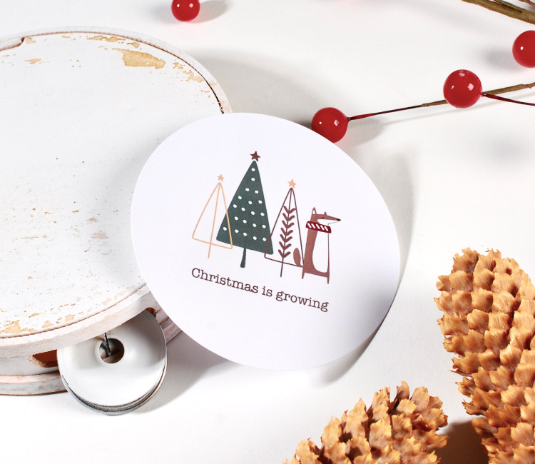 Autocollant imprimé de Noël
