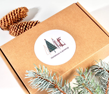 Pegatina con print de Navidad