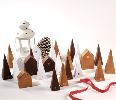 Adventskalender Häuschen & Tannen – Nachfüllbar DIY