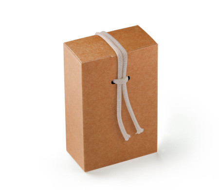 Geschenkverpackung aus Karton mit einem sehr Originellen Verschluß