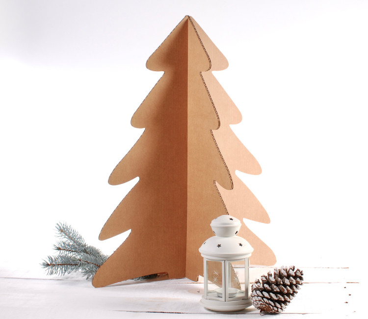 Arbre de noël en carton Personnalisé | SelfPackaging