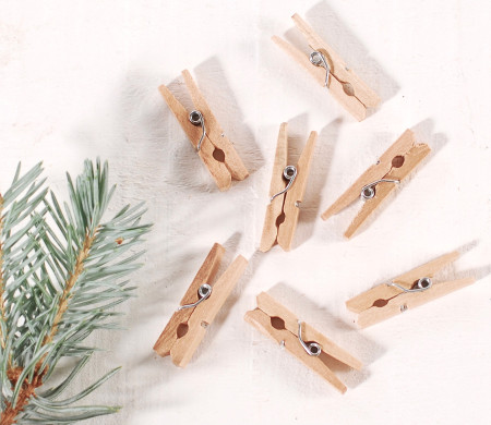 Pinzas de madera mini