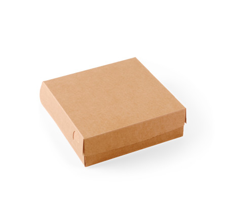 Boîte carrée avec couvercle pour assortiment de sushis