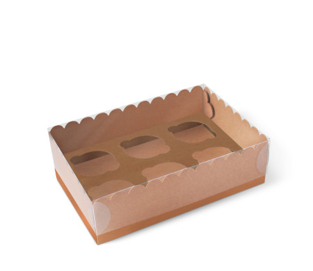 Caja para 6 Cupcakes, Magdalenas o Cookies