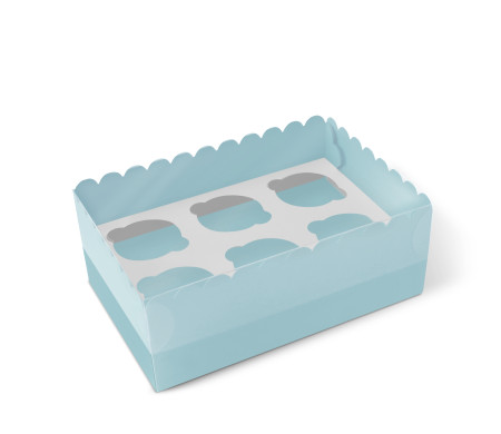Caja para 6 Cupcakes, Magdalenas o Cookies