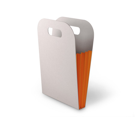 Original Cardboard Bag with Coloured Pleats
