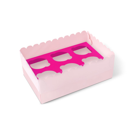 Caja para 6 Cupcakes, Magdalenas o Cookies