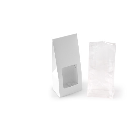 Caja con ventana para alimentación