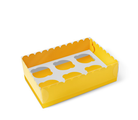 Caja para 6 Cupcakes, Magdalenas o Cookies