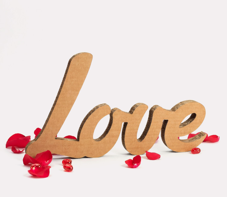 I Lcn Love Cardboard Letters | SelfPackaging