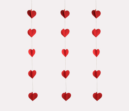 Ghirlanda di cuori San Valentino | Decorazione vetrine retail
