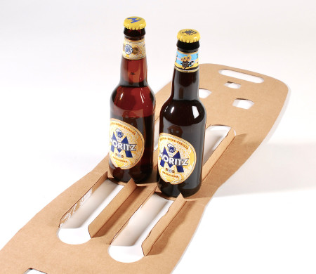 Packaging para packs de cerveza con diseño gráfico