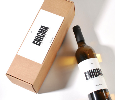 Caja alargada para botellas de vino y gourmet