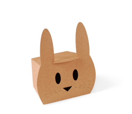 Cardboard Box Shaped like a Sweet Bunny