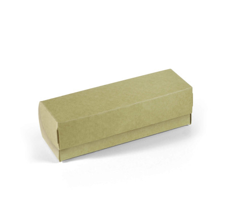 Elongated box with lid for macarons