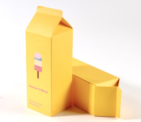 Caja tipo brick para cosmética | Packaging de cartón