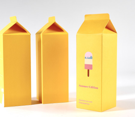 Caja tipo brick para cosmética | Packaging de cartón