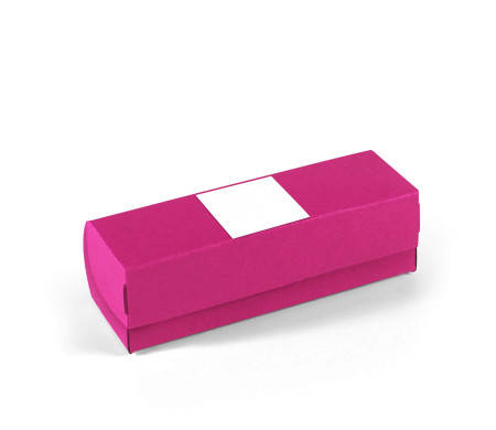 Elongated box with lid for macarons