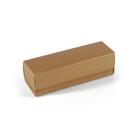 Elongated box with lid for macarons