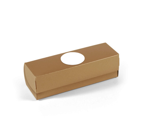 Elongated box with lid for macarons