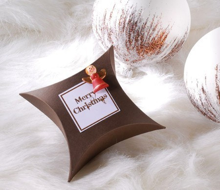 Caja regalo con angelito para Navidad