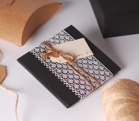 Lovely Gift Box for CD with Lace Edging Decoration 