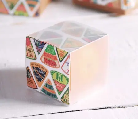Boîte carrée imprimée