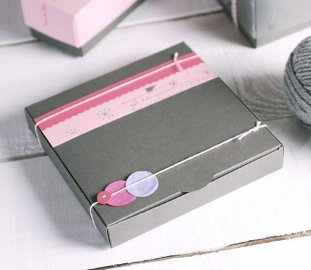 Caja Gris para Galletas Decoradas Caja Gris para Galletas Decoradas