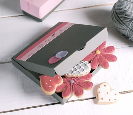 Graue Schachtel Fur Verzierte Kekse | SelfPackaging