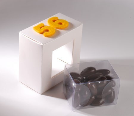 Boîte transparente pour des chocolats